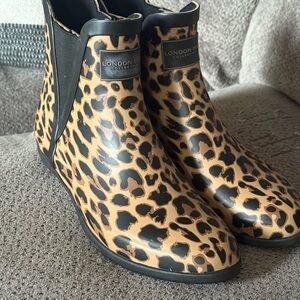 London Fog Animal Print Ankle Boots